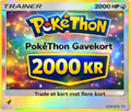 PokéThon gavekort - 2000kr